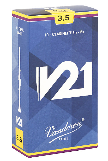 Vandoren CR8035 V21 Bb Clarinet Reeds - Strength 3.5 (Box of 10) image 1