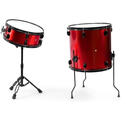 Tiger DKT28 5 Piece Acoustic Drum Kit, Red, Ex-Display image 4