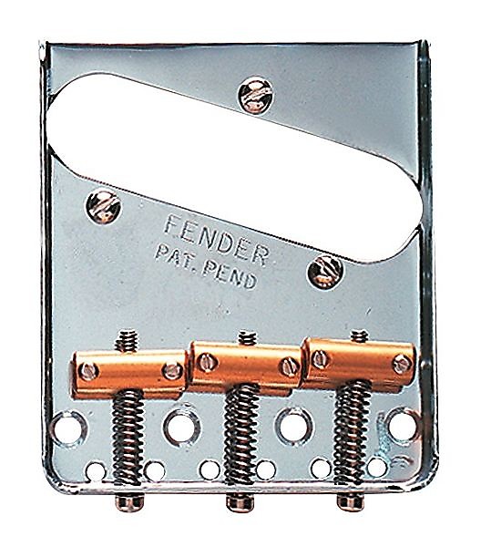 Fender 099-0806 American Vintage Telecaster 3-Saddle Bridge Assembly with Brass Saddles image 1