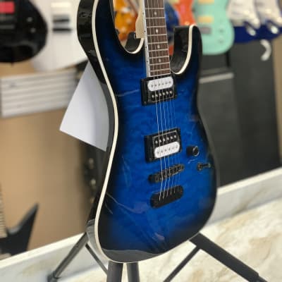 Dean MDX Electric Guitar, Quilt Maple, Trans Blue Burst Finish, Model MDX QM TBB image 6