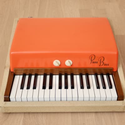 1961 Fender Rhodes Piano Bass Pre-CBS Vintage Electric Piano Fiesta Red Top, Raymac Tines image 4