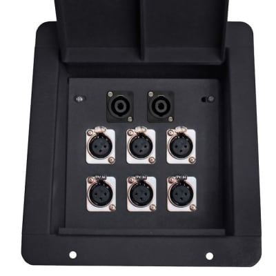 Elite Core FB6-SP Recessed Floor Box with 6 XLRF + 2 Speakon image 1
