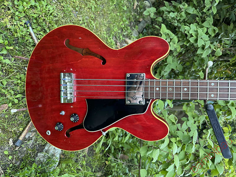 1967 Gibson EB-2C - Cherry - Beautiful Hollow Body - HSC | Reverb