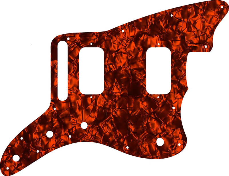 WD Custom Pickguard For Fender Jazzmaster HH 28OP Orange Reverb
