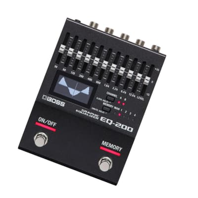 BOSS EQ-200 Dual 10-Band EQs Visual EQ Display Deep Real-Time Control MIDI I/O Graphic Panel Lock Function Compact Equalizer Pedal for Guitar and Bass image 2