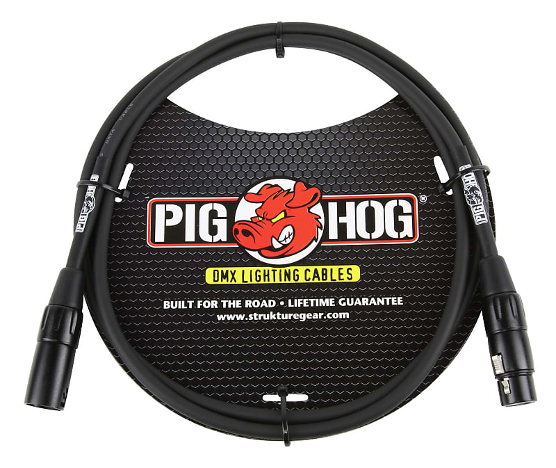 Pig Hog 3-Pin DMX Lighting Equipment Data Cable 5' foot Low Capacitance image 1