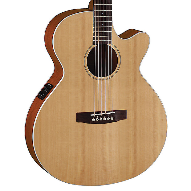 Cort SFX1F NS Solid Spruce Top/Mahogany Venetian Cutaway with Electronics Natural Satin image 1