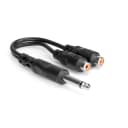 Hosa 1/4" TS Mono Male to Dual RCA Phono Female Y Splitter Cable Adapter NEW