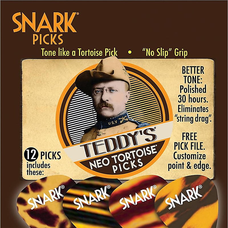 Snark Teddy's Neo Tortoise Guitar Picks .63 mm 12 Pack image 1