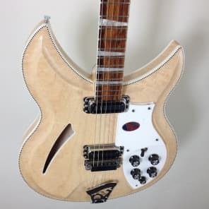 Rickenbacker 381V69 2013 Mapleglo checker binding carved top and back image 4