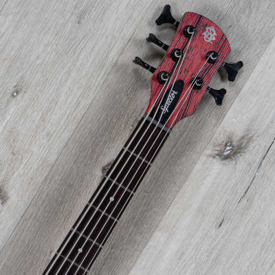 Spector NS Pulse 5 5-String Bass, EMG Pickups, Macassar Ebony, Cinder Red image 8