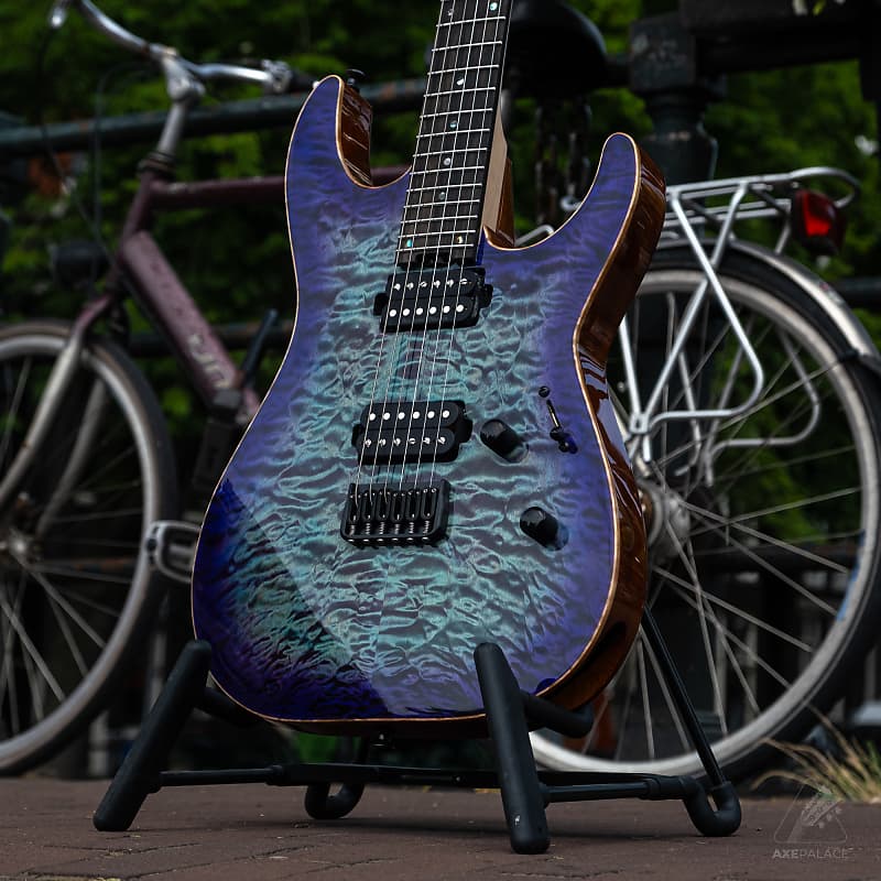 ESP USA M-II Hardtail QM in Purple Haze Sunburst image 1