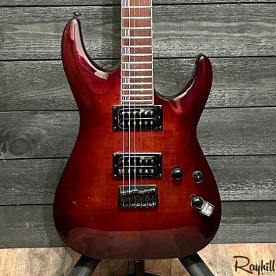 2002 ESP LTD H-307 7-String Electric Guitar, Transparent Red
