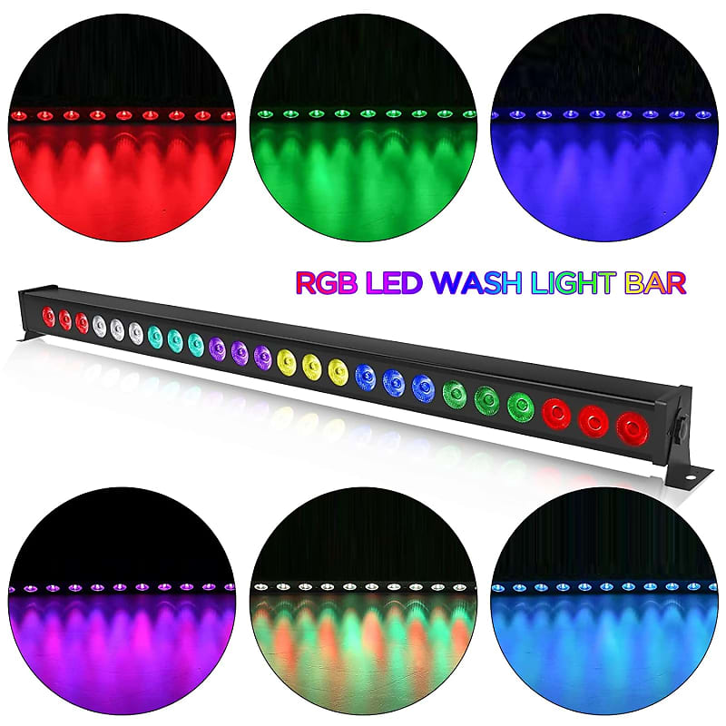 Stage Light Bar, 72W 24LEDs RGBW DJ Wash Light 