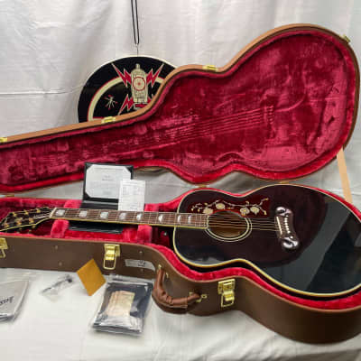 Gibson Custom Shop SJ-200 Elvis Presley Jumbo Acoustic Guitar with Case 2022 - Ebony / Black for sale