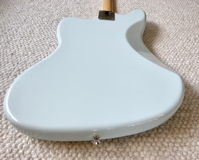 Fender Japan FSR Jaguar - Sonic Blue, matching headstock