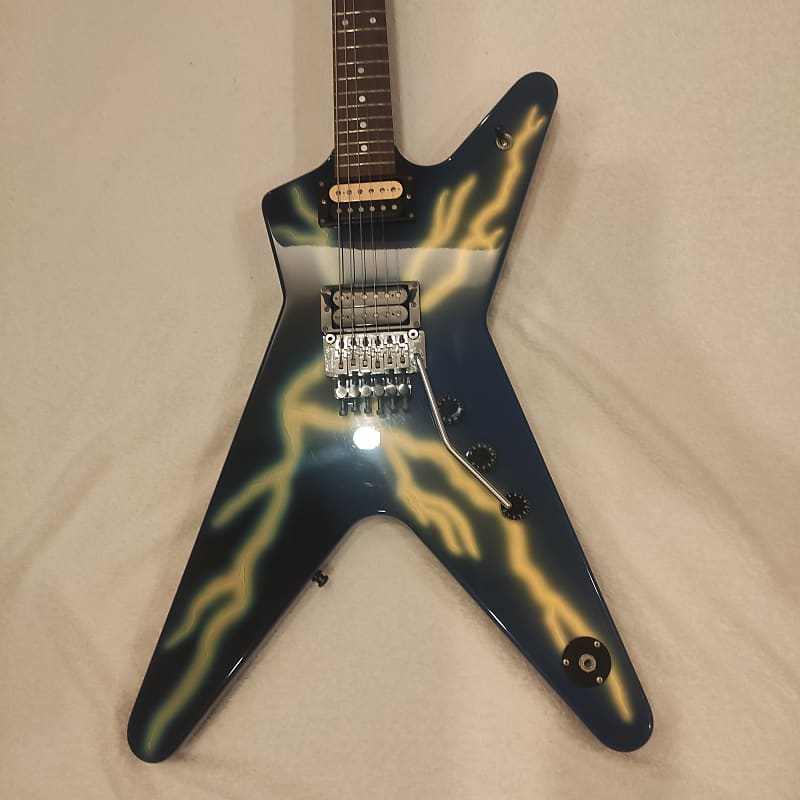 VERY RARE ESP EDWARDS EP-90 Lightning Bolt Dimebolt 1990's - JAPAN MIJ  Lawsuit ERA Washburn Dean Dimebag Darrell Pantera | Reverb