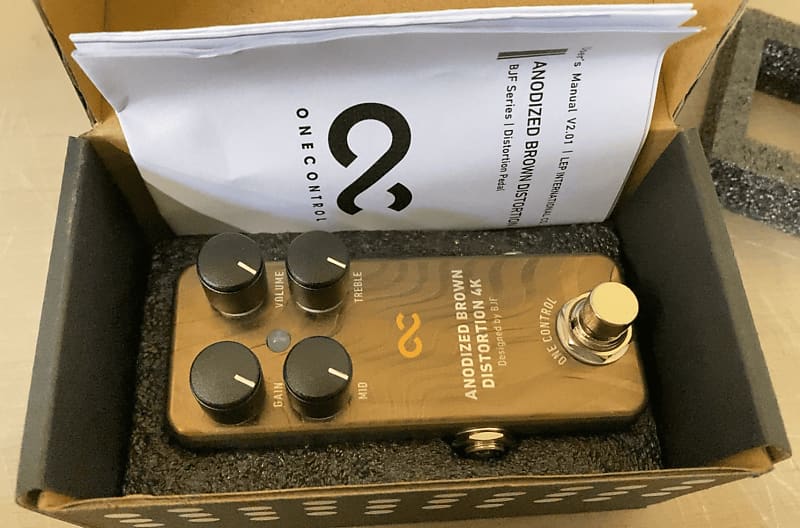 One Control Anodized Brown Distortion 4K Pedal