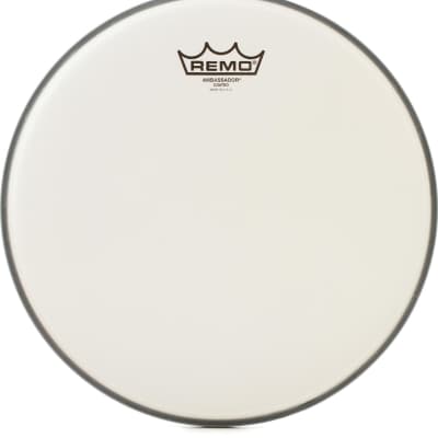 Remo Emperor X Coated Drumhead - 14 inch - with Black Dot  Bundle with Remo Ambassador Coated Drumhead - 12 inch image 2