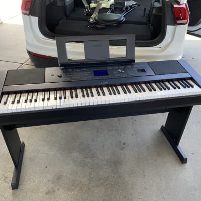 Yamaha DGX-660 Portable Grand Piano with Sustain Pedal, Power Supply, and Stand