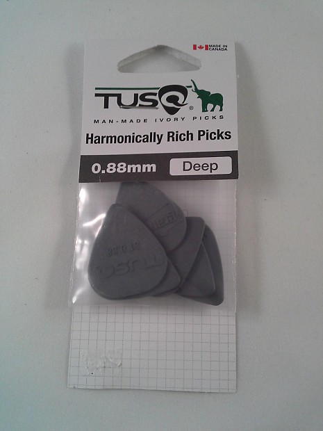 Graph Tech PQP-0088-G6 TUSQ 0.88mm Deep Tone Standard Guitar Picks (6-Pack) image 1