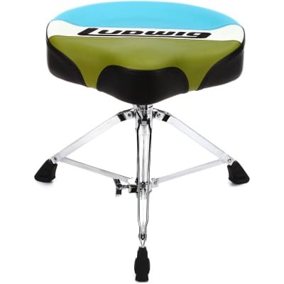 Ludwig LAC48TH Atlas Classic Saddle Drum Throne, Blue/Olive image 1