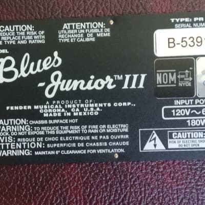 Fender Blues Jr III Limited Edition 2012 - Excellent image 8