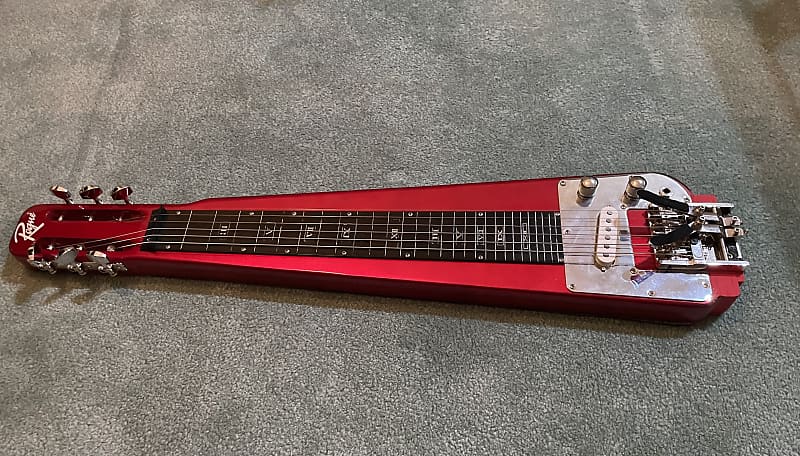 新品 Rogue RLS-1 Lap Steel Guitar Red Rogue RLS-1 Lap Steel Guitar With Stand and Gig Bag Metallic