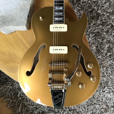 Prestige NYS Deluxe 2016 Gold Top Semi-Hollow Body Guitar image 5