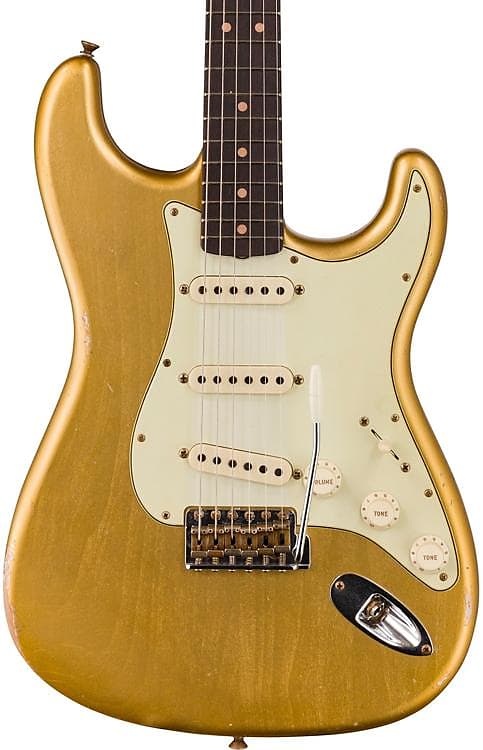 Fender Custom Shop Limited-edition '63 Stratocaster Relic - Aged Aztec Gold image 1