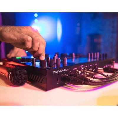 Denon DJ PRIME GO – Portable DJ Controller and Mixer Bundle with  SoundSwitch DMX Lighting Controller