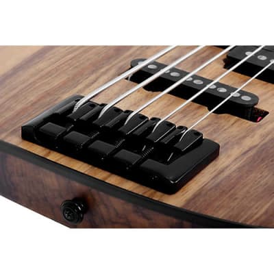 Schecter Guitar Research Model-T 5 Exotic 5-String Black Limba Electric Bass Satin Natural 2833 image 7