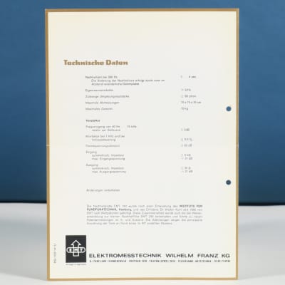 EMT 240 original brochure and technical information about upgrades in German image 3