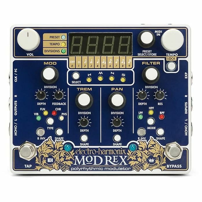 Electro Harmonix Mod Rex Polyrhythmic Modulator Effects Pedal image 1