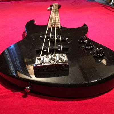 1983 Hamer Made in USA  Black Sparkle Cruise Bass Guitar With Factory Case - Plays & Sounds Great! image 7