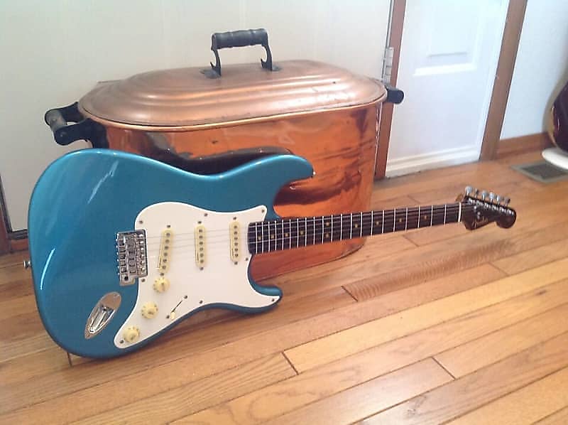 LV Custom Shop Fender (esque) Clay Dot Partscaster Stratocaster in Gloss Placid Blue image 1