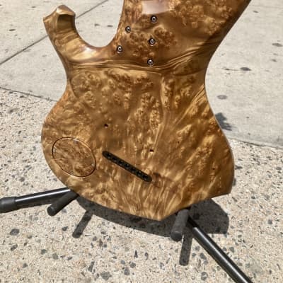 Barlow Guitars Osprey 7 String Fan Fret 2019 Golden Camphor - Satin W/ SKB Waterproof Hard Case image 4