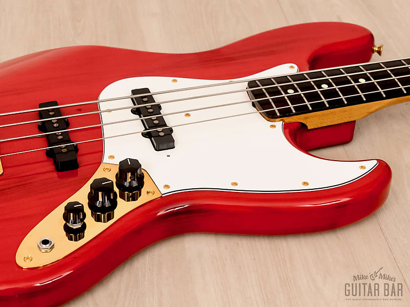 1993 Fender Custom Edition Jazz Bass JB62G-70 Clear Charcoal Red w 