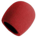 On Stage Foam Ball-Type Mic Windscreen Red