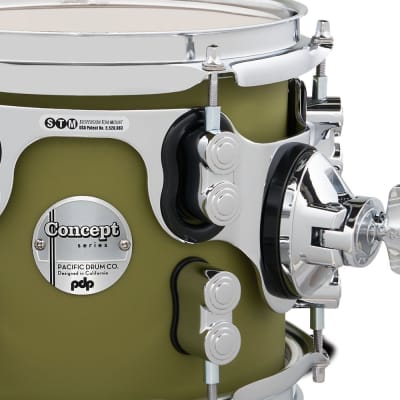 PDP Concept Series 5-Piece Maple Drum Shell Pack - Satin Olive - 10/12/1614/22 image 3