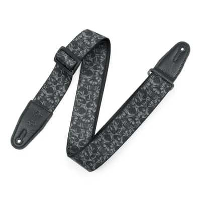 Levy's Polyester Guitar Strap (Green and Mustard Skull) MPD2-113