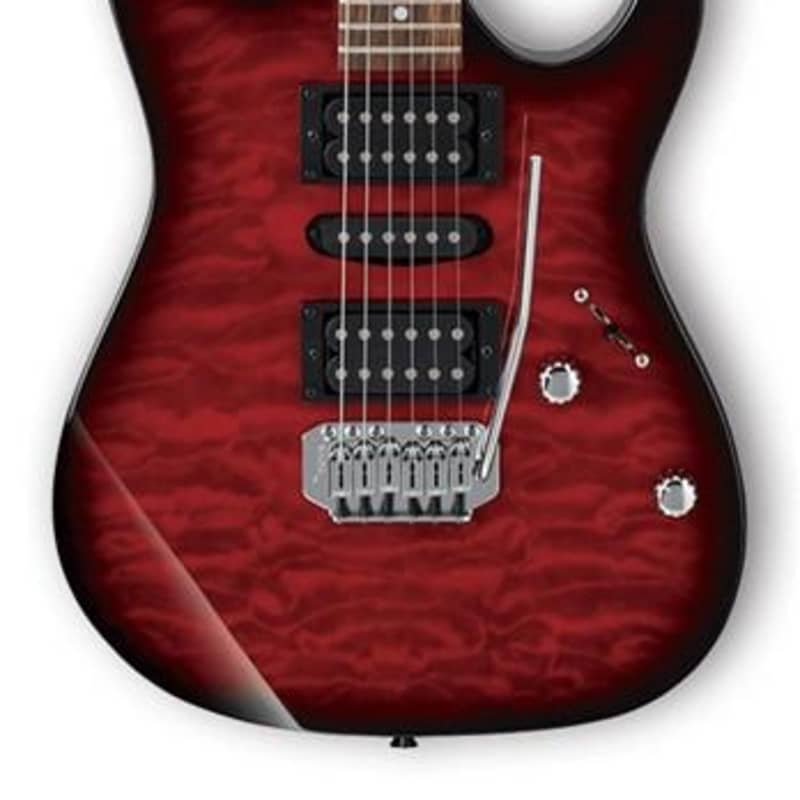 Ibanez GRGM22QA Mikro 3/4 Size Electric Guitar - Transparent Red