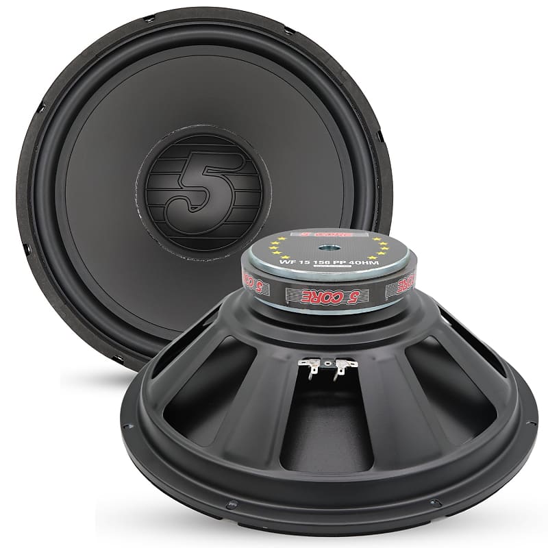5 Core 15 Inch Woofer 500W Car Subwoofer 4Ohm Replacement Deep Sub w Poly Cone