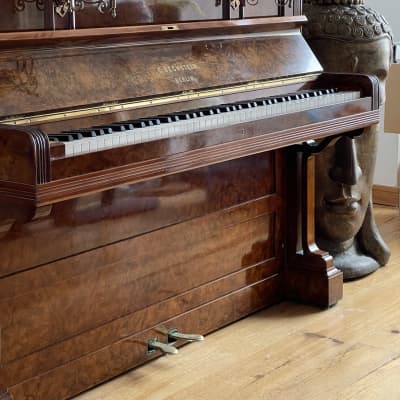 Extremely Beautiful Antique Bechstein Upright Piano 1894 Burr Walnut Fully Restored With Guarantee image 1