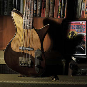 Postal Dixie Flyer Jr Short Scale Bass Walnut and Cherry image 2