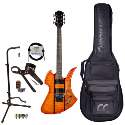 BC Rich Guitars Mockingbird Legacy ST Electric Guitar with Floyd Rose, Case, Strap, and Stand, Honey Burst image 1