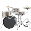 Pearl Roadshow 4pc Bronze Metallic Drum Set Complete w/ Cymbals RS584C/C707