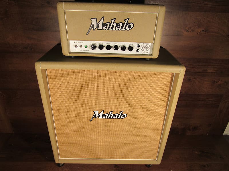 Mahalo Katy 66 Tube Amplifier Head With 412 Cabinet  Tan image 1