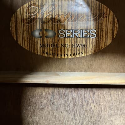 Hohner Vintage Acoustic Guitar Solid Spruce Ovangkol Back & Sides w/ Gig Bag Beautiful Grain View Photos image 6