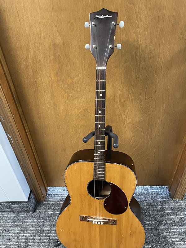 Silvertone Tenor Acoustic Guitar 1960’s - Natural image 1